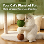 Avocado Cat Tree with Bed and Sisal Scratching Balls - image 2#!trpst