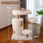 Natural Wood Cat Tree with Condo | OEM Wholesale - image 2</tr>