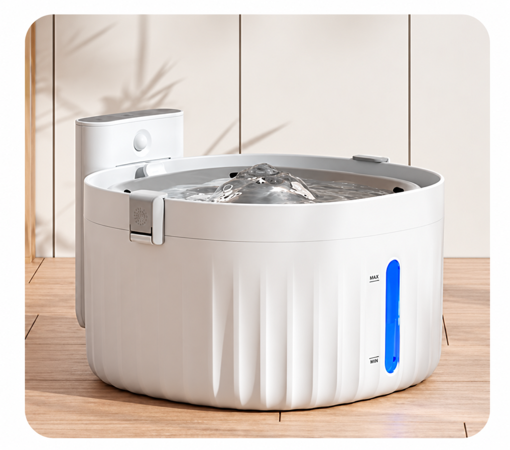 2L smart pet water fountain with motion sensor
